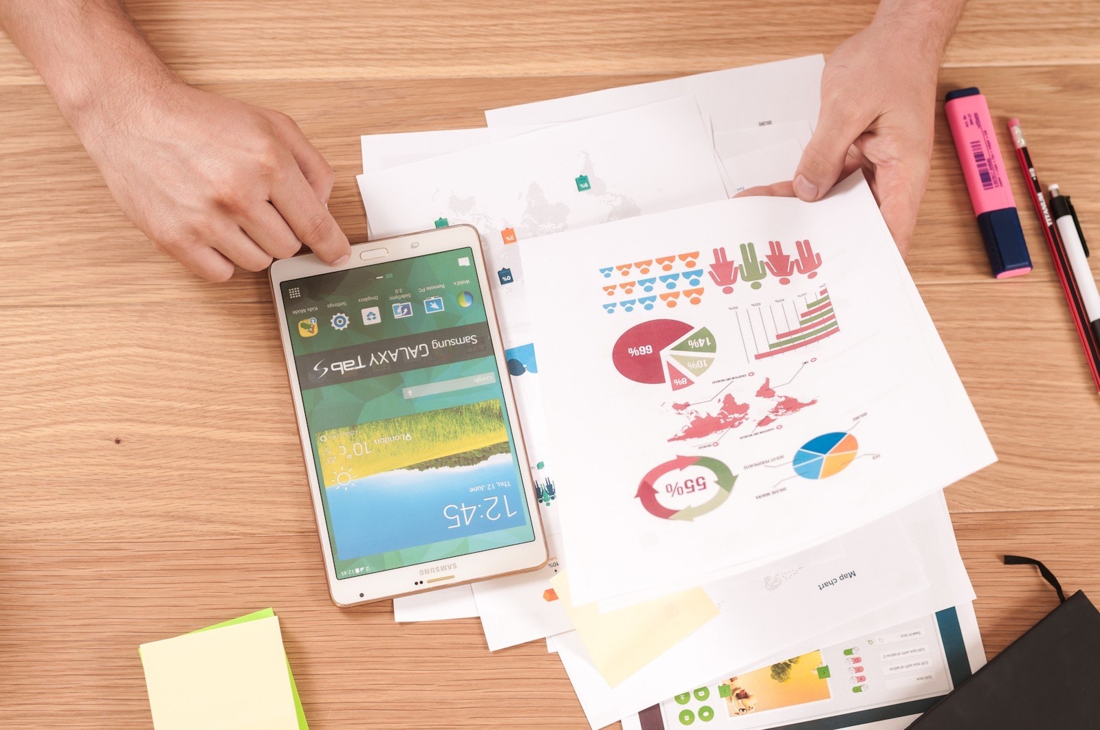 Financial records prepared for a corporate tax review